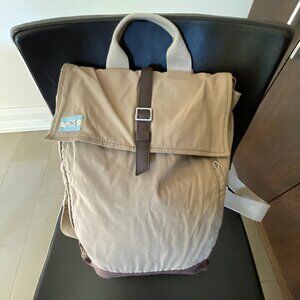 Toms Trekker Waxed Canvas‎ Tan Laptop Backpack-Lots of pockets